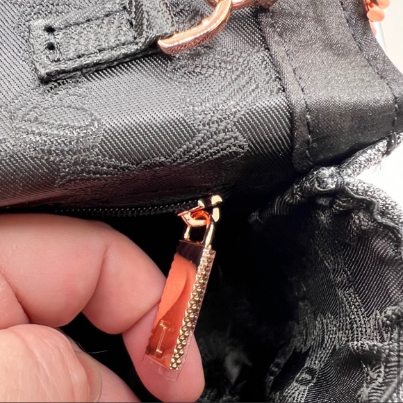 NWOT Ted Baker London Jeminna Velvet Bow Evening Bag Metallic Clutch Crossbody - Picture 9 of 14